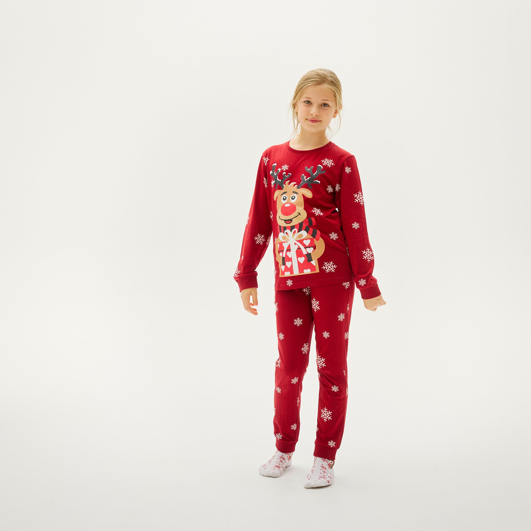 Pyjama Adorable De Rudolphe Rouge - Enfants.